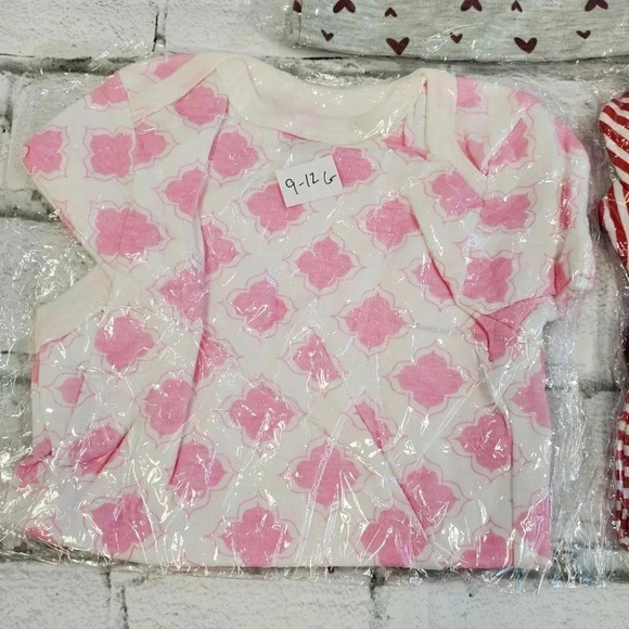9/12m Baby Girls Bodysuit Basics SET 3, Baby Girls Essential Bodysuit Set 3pcs - Picture 3 of 5